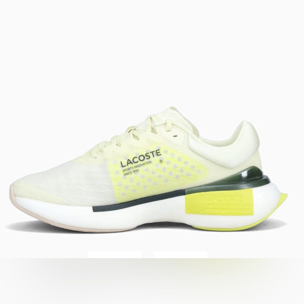 Lacoste Women's Cream and Yellow Athletic Shoes
